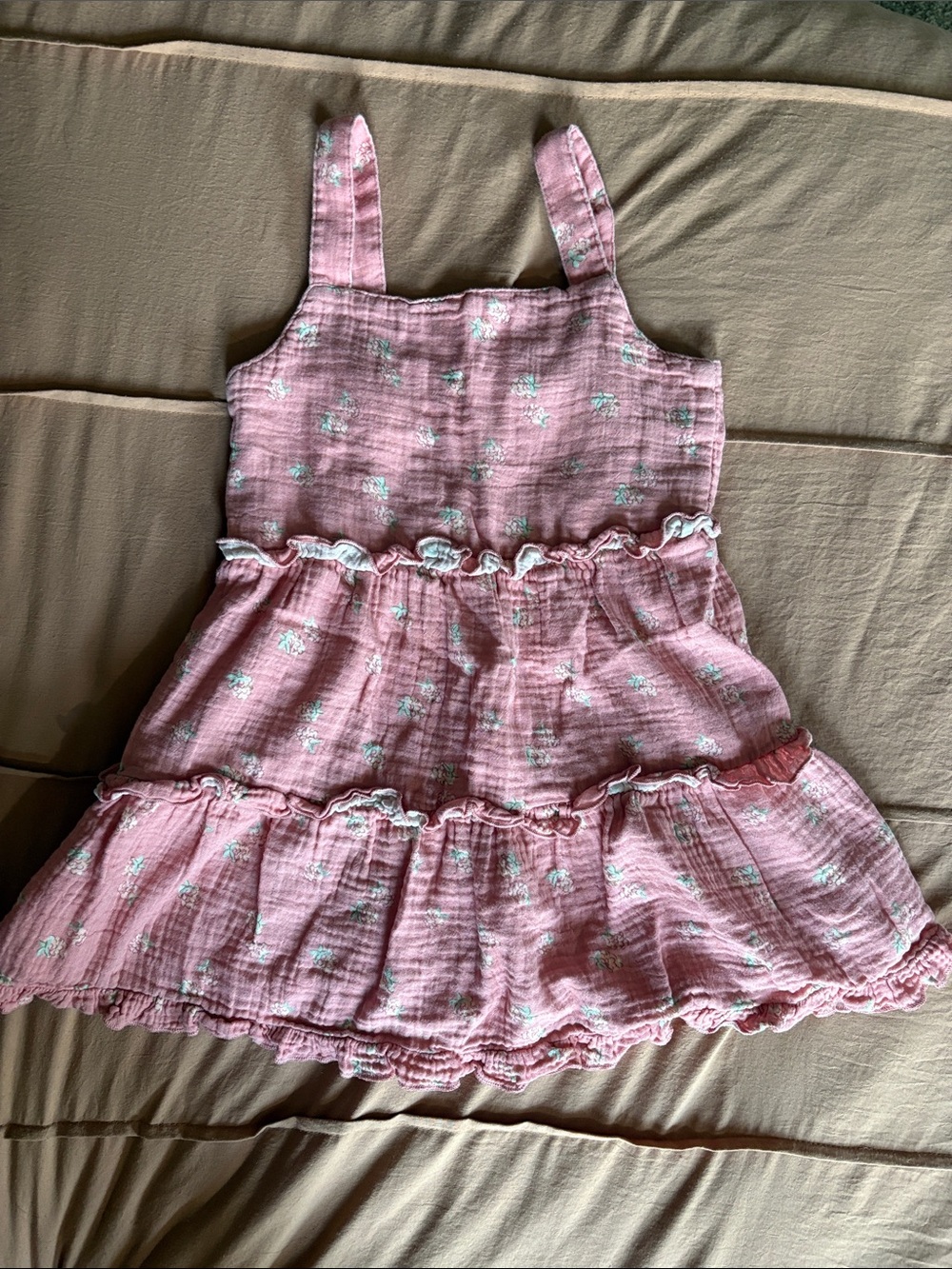 Pink Floral Tiered Sundress